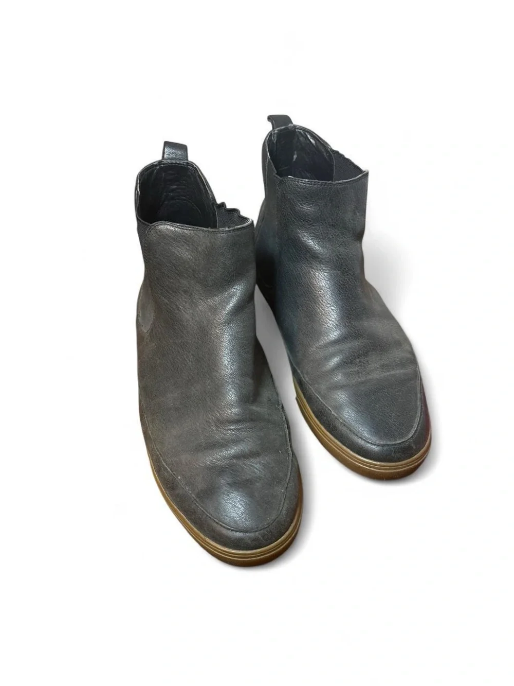 Nine West Vintage Black Leather Pull-On Ankle Boots